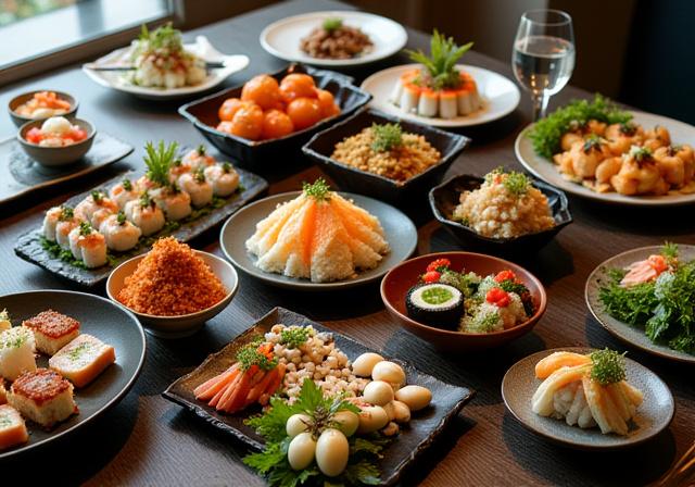 美しく盛り付けられたケータリング料理